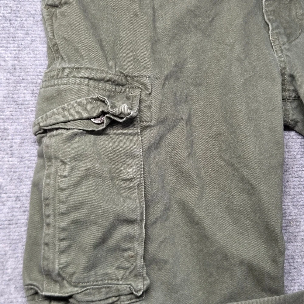 Steve & Barry's Cargo Pants Mens 34x28 Green Y2K Distressed Utility Baggy